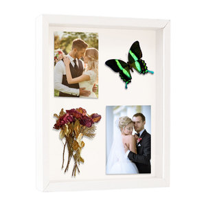 Tùy chỉnh tất cả các màu đen trắng óc chó MDF Gỗ Sâu 3cm 5cm 8x8 12x12 16x16 inch a3a4 tường nghệ thuật hình ảnh Khung bóng hộp khung ảnh - Product Image 2