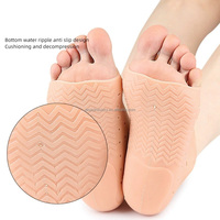 Chaussettes en gel à bout ouvert pour soins des pieds, protège-talons, manchon hydratant pour spa, coussinets de sécurité en silicone pour talons de chaussures de sport