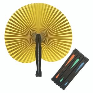 <b>Handheld</b> Heart-Shaped Circular Paper Folding Fan for Weddings and Parties Business Advertising Gift Made of Durable Plastic - Product Image 6