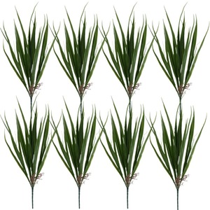 Feuilles de gladiolus artificielles, décorations pour la maison, feuillage en plastique pour aménagement paysager, accessoires de photographie de mariage, vente en gros - Product Image 3