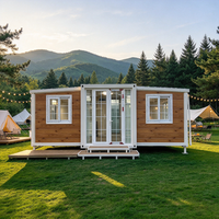 Nouvelle Maison Conteneur Moderne Extensible 20ft 40ft Trois Chambres Préfabriquée avec Salle de Bain et Cuisine pour Vie en Plein Air