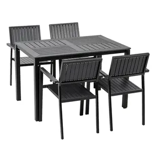 Bahçe restoran veranda mobilya sentetik Rattan hasır sandalye yemek masası & sandalye