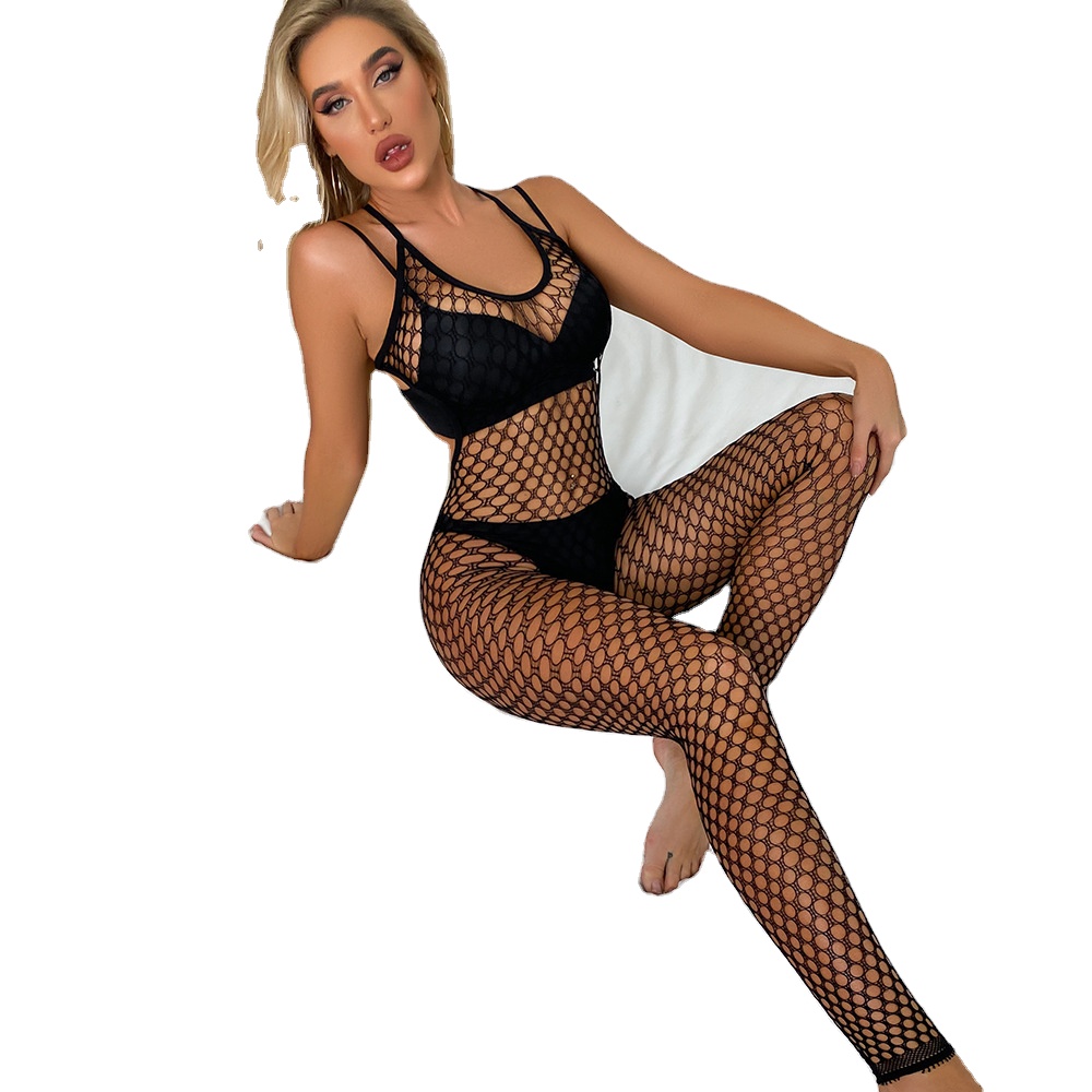 sexy black fishnet Envy Me Fishnet Long Sleeve Dress main image 0
