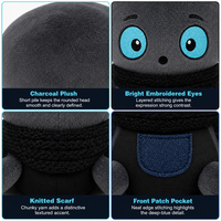 Vente en gros : Peluche calamar Weirdcore personnalisée, faite main, avec visage à boutons, mascotte mignonne et effrayante, conception sur mesure à partir de votre illustration
