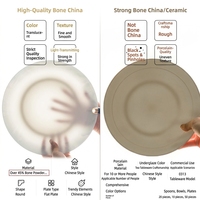 Bone China Unterglasur-Teller mit festem Muster für den gewerblichen Gebrauch, mikrowellengeeignet, hitzebeständig, im chinesischen Stil, Tangshan-Teller
