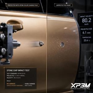 ฟิล์มหุ้มรถยนต์ XP3M สีเงินเมทัลลิกซาตินแบบด้าน TPU สีซาติน 7.5 มิล ฟิล์มไวนิล PPF ซ่อมแซมตัวเองได้ ป้องกันรอยขีดข่วน ป้องกันการเหลือง - Product Image 3