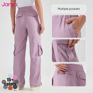 Pantaloni sportivi sportivi sportivi leggeri Janya pantaloni rapidi con coulisse a gamba dritta pantaloni <span class=keywords><strong>Cargo</strong></span> con tasche Multiple - Product Image 4