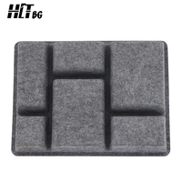 Plateau en feutre pour accessoires de jeu de société personnalisés HLT, boîte en carton multi-compartiments aux coins arrondis, emballage professionnel, fabricant spécialisé