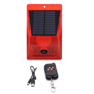 Luces Solares de Advertencia con Clasificación IP65, Pequeñas, 4 Modos, Luz y Sonido, 8 LED, Control Remoto para Jardín, Pueblo, Rancho, Villa - Product Image 2