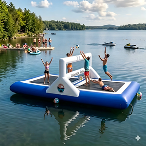 Cancha de Voleibol Flotante Inflable a Precio de Fábrica, Parque Acuático Inflable, Diversión Acuática, Juego para Yates, Barcos y Océano - Product Image 1