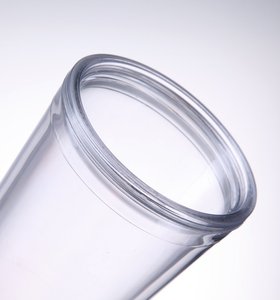 Bouteille d'eau transparente à double paroi réutilisable sans BPA Beeman en promotion, gobelets en plastique acrylique avec paille - Product Image 6
