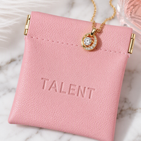 Pochette de rangement auto-fermante à clip pour câbles et écouteurs, trousse de maquillage en PU, mini sac portable pour rouge à lèvres et cosmétiques, usage domestique