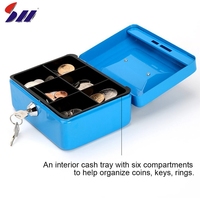 Coffret de sécurité miniature en métal verrouillable avec code, mignon, pour argent liquide, 150*118*80 mm