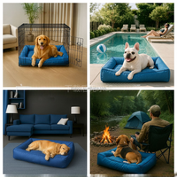 Lit surélevé pour chiens et chats en tissu Oxford - Imperméable, résistant aux morsures, amovible, lavable, respirant, lit orthopédique