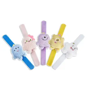 songshantoys Custom stuffed animal children toys pat belt slap Cute colorful unicorn wrist strap monster bracelet plush toy