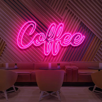 Aangepaste Neon Bord Cafe Boba Thee Winkel Open Logo Reclame Acryl Backlit Bord Business Bar Winkel Rgb Led Neon Lichtbord