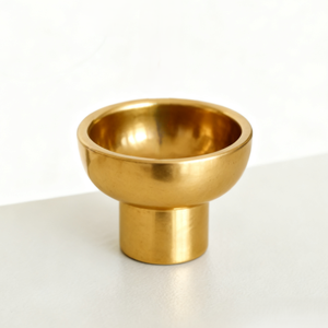 Quemador de Incienso Ovalado de Alta Gama, Personalizado, Fundido a Presión CNC, con un Acabado Robusto, de Aluminio y Latón Dorado para el Hogar - Product Image 2