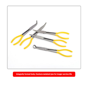 11" Extra <b>Long</b> Needle <b>Nose</b> Pliers Straight&Bent Angled <b>Long</b> Reach Pliers Carbon Steel <b>Long</b> <b>Nose</b> Pliers for Auto Machinery Repair - Product Image 6