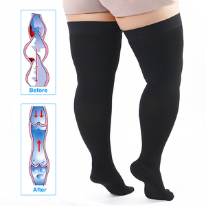 <span class=keywords><strong>Medias</strong></span> de <span class=keywords><strong>Compresión</strong></span> Personalizadas para Uso Médico, Tallas Grandes, 20-30 mmHg, Anti Varices, Edema, Recuperación, Punta Cerrada, Hasta el Muslo - Product Image 2