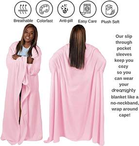 <span class=keywords><strong>Couverture</strong></span> <span class=keywords><strong>polaire</strong></span> confortable pour adulte, <span class=keywords><strong>plaid</strong></span> amovible, <span class=keywords><strong>avec</strong></span> <span class=keywords><strong>manches</strong></span> de poche à câlin - Product Image 3