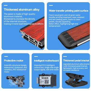 WEIJIA Sports Style Power Running Board Pedal 23 Land Rover <span class=keywords><strong>Defender</strong></span> 130 Material de aluminio Fit Transit Custom Electric Size Step - Product Image 4