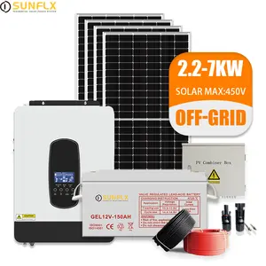 オフグリッドソーラーパネル3kva3kw完全システム5kva5kw太陽光発電システム家庭用太陽光発電エネルギー貯蔵システム