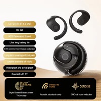 Mini Écouteurs sans Fil à Conduction Osseuse, Sport de Plein Air, Étanche, Bluetooth 5.4, Casque Confort avec Crochets d'Oreille, Écouteurs Ouverts