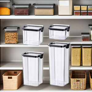 Герметичные банки для хранения зерна, органайзер для хранения большого резервуара, пластиковый ящик для хранения сухих продуктов, Набор банок для приправ - Product Image 5