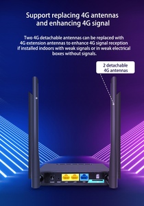 WZ-LAN 4G LTE không dây công nghiệp Router <span class=keywords><strong>2</strong></span>.4GHz mt7628nn 300Mbps 1 * WAN <span class=keywords><strong>2</strong></span> * LAN 6 * 5dBi ăng-ten L2TP PPTP APN wr170n - Product Image 4