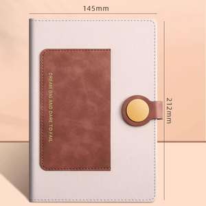 Carnet de notes A5 en cuir PU avec blocs de couleur exquis, fermeture <span class=keywords><strong>magnétique</strong></span>, agenda, logo personnalisé, couverture rigide, poche pour cartes - Product Image 1