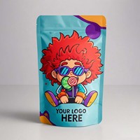 Sacs en plastique PE refermables personnalisés avec logo imprimé en héliogravure, pochettes verticales à fermeture éclair pour l'emballage d'aliments pour animaux et de gelée, vente en gros