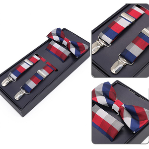 Conjunto de <span class=keywords><strong>Tirantes</strong></span> para Hombre Adulto, 3 Clips, <span class=keywords><strong>Tirantes</strong></span> Vintage Dorados <span class=keywords><strong>y</strong></span> <span class=keywords><strong>Rojos</strong></span> para Boda, Conjunto de Corbata <span class=keywords><strong>y</strong></span> <span class=keywords><strong>Tirantes</strong></span> - Product Image 2
