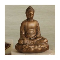 Moule de statue de Bouddha assis en cuivre antique décoratif pour la maison, vente en gros
