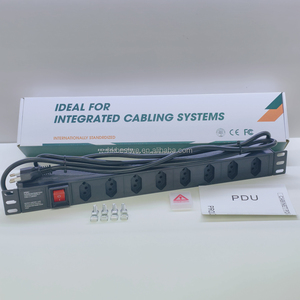 OEM/ODM PDU de 19 Pulgadas con 8 Tomas Estándar Brasileñas, de Aleación de Aluminio para Montaje en Rack, con Certificación ANATEL/CE/RoHS/FCC, para Uso en Centros de Datos - Product Image 1