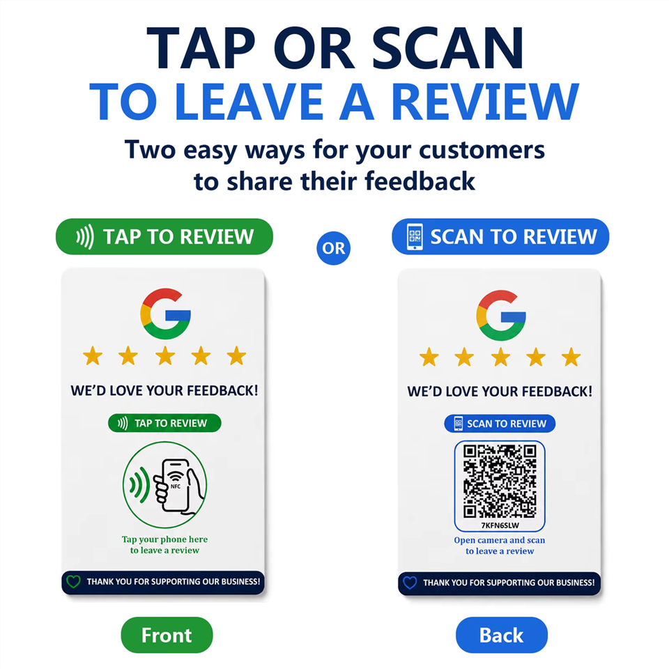 Google Reviews Touch Card NFC PVC CR80 Waterproof 13.56MHz Portable ...
