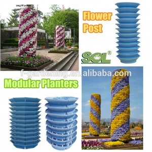 Macetas de Plástico para Postes de Lámparas, Macetas Colgantes Rectangulares para Plantas - Product Image 4