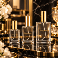 Flacons de parfum rectangulaires en verre, étanches, imprimés sur mesure, boîtes cadeaux personnalisées