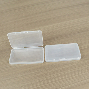 Rectangular Pp <b>Box</b> 12.5X6.8X1.4Cm Transparent Plastic Storage Case For <b>Tools</b> Parts Card Holder - Product Image 1
