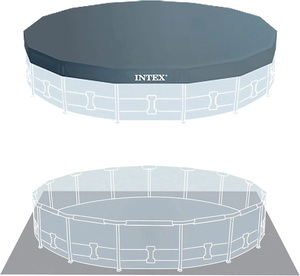 Piscine hors sol <span class=keywords><strong>INTEX</strong></span> 26726 <span class=keywords><strong>Prism</strong></span> Round Frame Premium, 4,57 m x 1,22 m, ensemble de piscine ultra-robuste pour l'extérieur - Product Image 5
