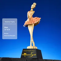 Trophée en résine de danse créative et écologique Danse carrée Yoga Ballet pour enfants Concours de danse latine Cadeaux personnalisés pour salons professionnels