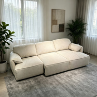 Sofá Cama Eléctrico Moderno de Tres Plazas, Grande, de Tela, en Forma de L, Modular, Convertible, Cómodo y Espacioso para Áreas de Estar