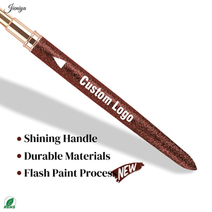 Ensemble <span class=keywords><strong>de</strong></span> pinceaux à ongles en nylon avec manche métallique brillant marron et logo personnalisé, pinceau liner et pinceau gel pour équipement <span class=keywords><strong>de</strong></span> salon - Product Image 4