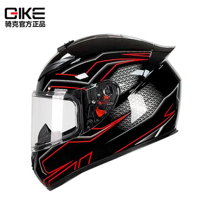 หมวกกันน็อคเต็มใบ GIKE โครงสร้าง PC พร้อมแผ่นบังหน้าใสในตัว ใช้ได้ทุกฤดู สำหรับรถจักรยานยนต์ - Product Image 1