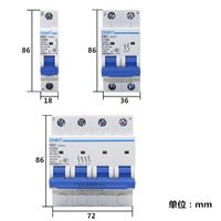 Disjoncteur miniature Chint NB1-63DC C16 1P-4P 32A/63A 230/400V 6kA pour montage sur rail MCB
