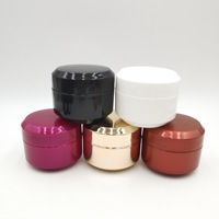 Conteneur vide à Double paroi pour ongles, 5g, 8g, 15g, 30g, PP, blanc, noir, flacon de Gel UV, Pot en plastique, conteneur de Lotion