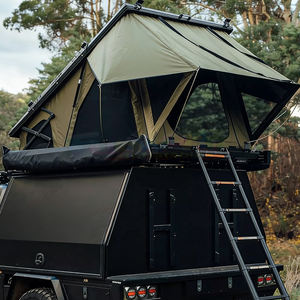 Tente de toit rigide pliable XL pour 4 personnes, pour 4x4, camping et overland, avec charnière X, modèle OEM - Product Image 6