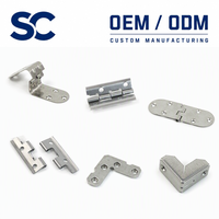 Charnière sur mesure OEM en acier inoxydable 304, estampage de précision pour projets de portes et fenêtres de bâtiment, finition satin brossé