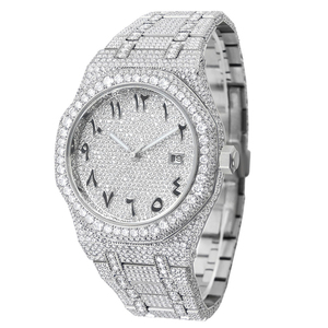 นาฬิกาข้อมือผู้ชายสไตล์ฮิปฮอปประดับเพชร VVS1 แบบ Bussdown Moissanite หรูหรา นาฬิกาอัตโนมัติผู้ชายประดับเพชรเต็มเรือน Miyota 9015 - Product Image 2