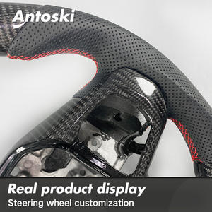 <span class=keywords><strong>พวงมาลัย</strong></span>หนังแท้สีดำคาร์บอนไฟเบอร์แบบสปอร์ตสไตล์ สำหรับฟอร์ด เรนเจอร์ แร็พเตอร์ ปี 2022 2023 2024 2025 อัพเกรดภายในรถยนต์ - Product Image 3
