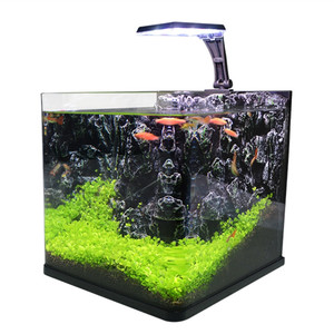 Élégant Nano Cube Rectangulaire De Bureau Fish Tank <span class=keywords><strong>Aquarium</strong></span> 220V En Plastique Petit <span class=keywords><strong>Design</strong></span> Carré avec Type D'éclairage Emballage En Boîte - Product Image 1
